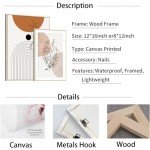 Honeybaby Boho Minimalist Abstract Wall Art Set