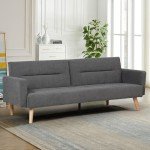 Familand 3-Seater Convertible Sofa Bed - Grey