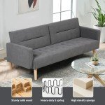 Familand 3-Seater Convertible Sofa Bed - Grey