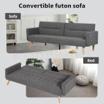 Familand 3-Seater Convertible Sofa Bed - Grey