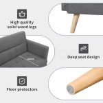 Familand 3-Seater Convertible Sofa Bed - Grey