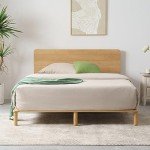 Zinus Bamboo Queen Bed Frame - Coastal Nordic Style