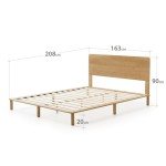 Zinus Bamboo Queen Bed Frame - Coastal Nordic Style
