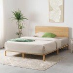 Zinus Bamboo Queen Bed Frame - Coastal Nordic Style