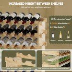 Bamboo 8-Tier Freestanding Wine Rack and Organizer