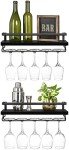 Rustic Wall Mounted Wine Rack Set of 2
