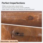 Rustic Hand-Carved Wooden Dough Bowl – 40 Inch