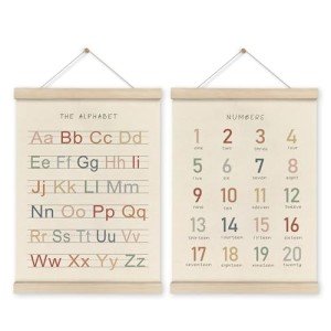 Alphabet & Numbers Poster Frame Set for Kids