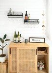 Rustic Wall Mounted Wine Rack Set of 2