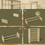 Bamboo 8-Tier Freestanding Wine Rack and Organizer