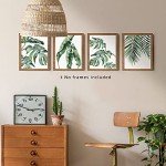 Set of 4 Botanical Leaf Posters for Home Decor