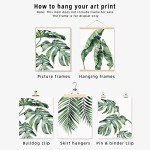 Set of 4 Botanical Leaf Posters for Home Decor