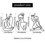3-Piece Minimalist Metal Woman Wall Art Set