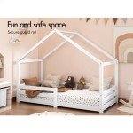 Alfordson Kids Wooden House Bed Frame, White