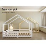 Alfordson Kids Wooden House Bed Frame, White