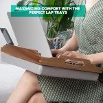 Wooden Lap Desk with Cushion for Easy Dining