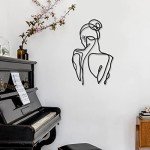 3-Piece Minimalist Metal Woman Wall Art Set