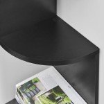 VASAGLE 5-Tier Zigzag Corner Wall Shelf - Black