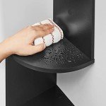 VASAGLE 5-Tier Zigzag Corner Wall Shelf - Black