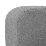 Light Grey Fabric Upholstered 2-Seater Sofa