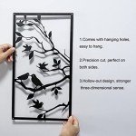 Birds on Branch Metal Wall Art Decor – 3 Pieces