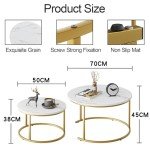 Set of 2 Modern Round Nesting Coffee Tables