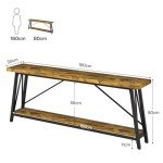 Tribesigns Extra Long Dark Brown Sofa Table