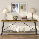 Tribesigns Extra Long Dark Brown Sofa Table