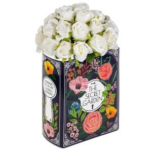 Book-Shaped Ceramic Vase for Home Decor