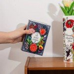 Book-Shaped Ceramic Vase for Home Decor