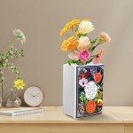 Book-Shaped Ceramic Vase for Home Decor