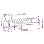 Black Velvet L-Shaped Sofa Bed with Chaise