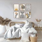 Set of 6 Boho Geometric Wall Posters