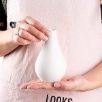 Set of 5 Cute White Ceramic Flower Vases