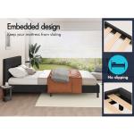 King Size Upholstered Bed Frame with Tufted Headboard