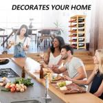 24-Bottle Bamboo Freestanding Wine Rack with Tabletop