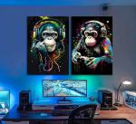 Cool Graffiti Gaming Canvas Wall Art for Rooms