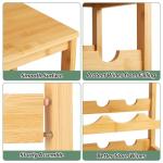 24-Bottle Bamboo Freestanding Wine Rack with Tabletop