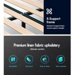 King Size Upholstered Bed Frame with Tufted Headboard