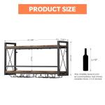 Rustic Wall Mounted Wine Rack with Glass Holder