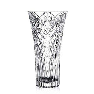 Large Crystal Clear Glass Flower Vase, 12”