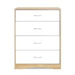 White Tallboy Chest of Drawers with 4 Drawers