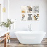 Set of 6 Boho Geometric Wall Posters