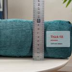 Modern Green Tufted Corduroy Seat Cushion 17x17