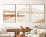 Boho Beige Wall Art Print Set of 3