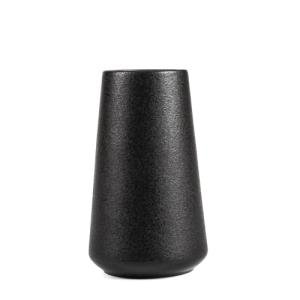 Black Matte Simple Style Vase for Home Decor