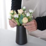 Black Matte Simple Style Vase for Home Decor