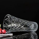 Large Crystal Clear Glass Flower Vase, 12”
