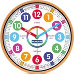 Colorful Kids Wall Clock - Silent and Educational