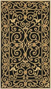 Safavieh Chelsea Black Wool Area Runner 0.6m x 1.2m